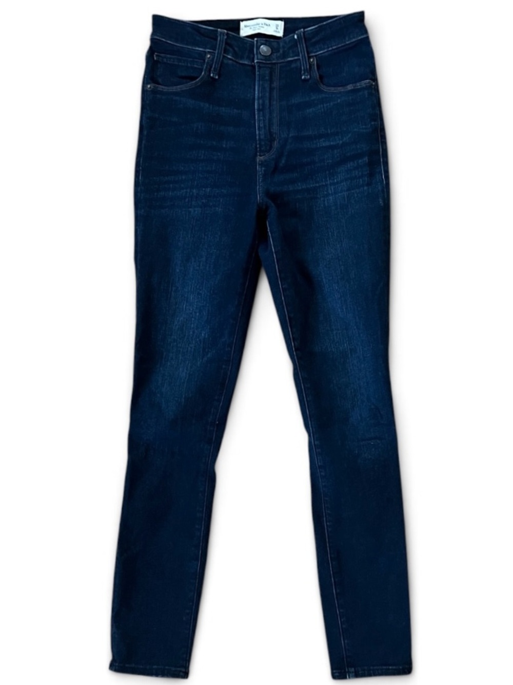 Abercrombie & fitch super skinny high rise jeans in dark wash